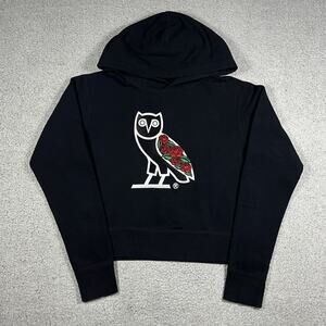 Octobers Very Own Hoodie Womens S Drake OVO Cropped Sweatshirt Sandras Rose Owl